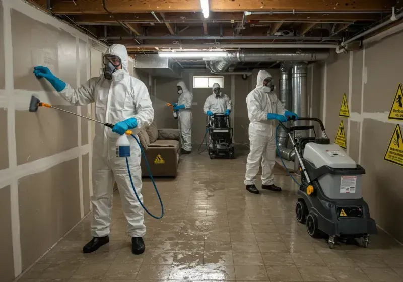 Basement Moisture Removal and Structural Drying process in Big Pine Key, FL